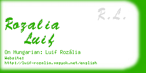 rozalia luif business card